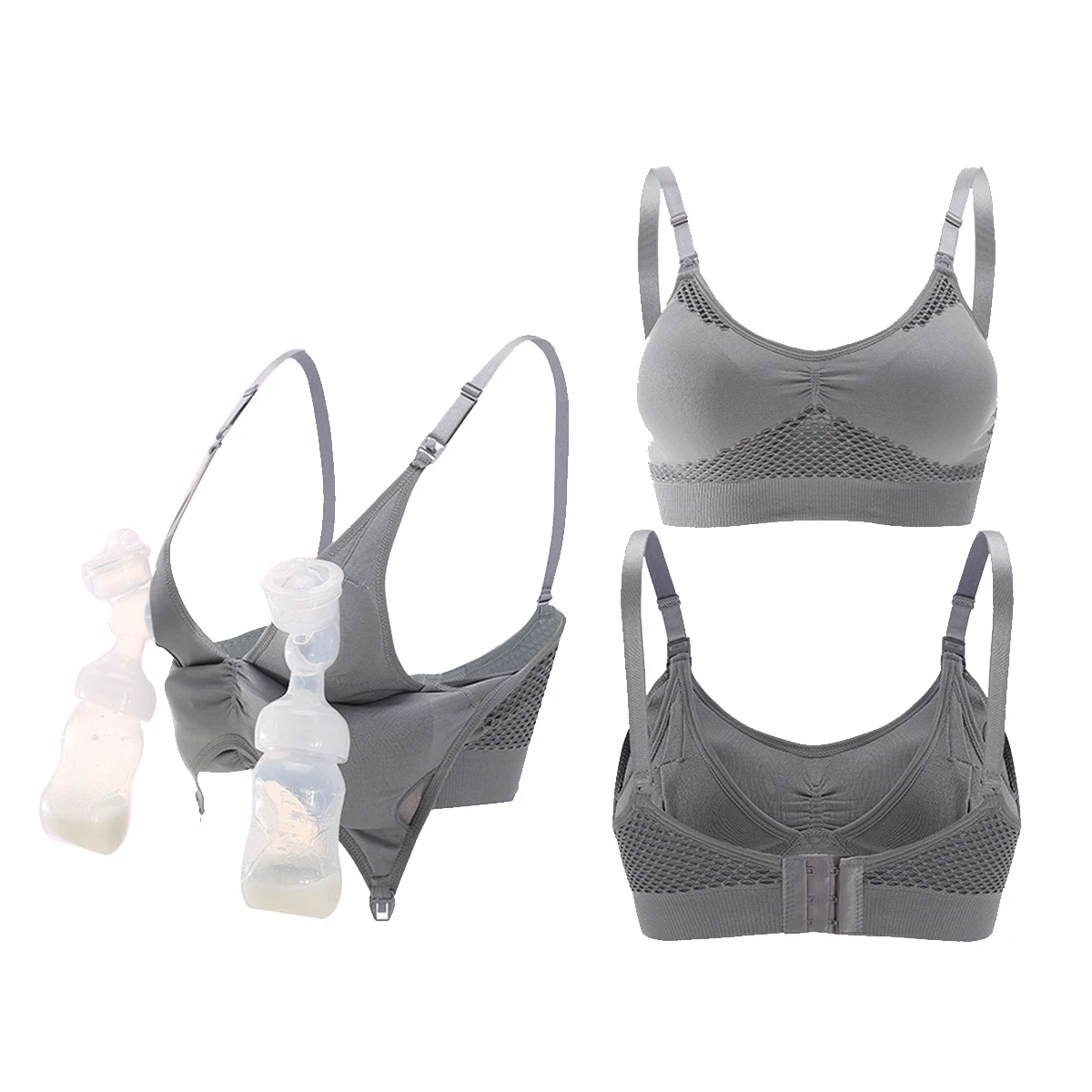 Женский бюстгальтер без косточек для грудного вскармливания дышащий с пряжкой