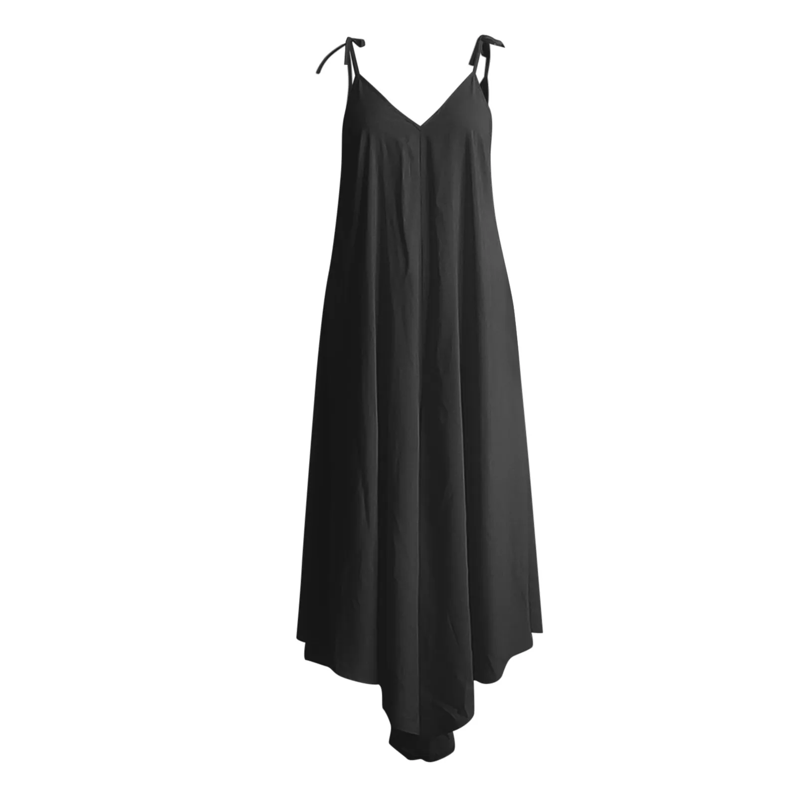 

Women Jumpsuit Solid Baggy Trousers Overalls Romper V-Neck Loose Long Trousers Pants Summer Beach Casual Jumpsuit