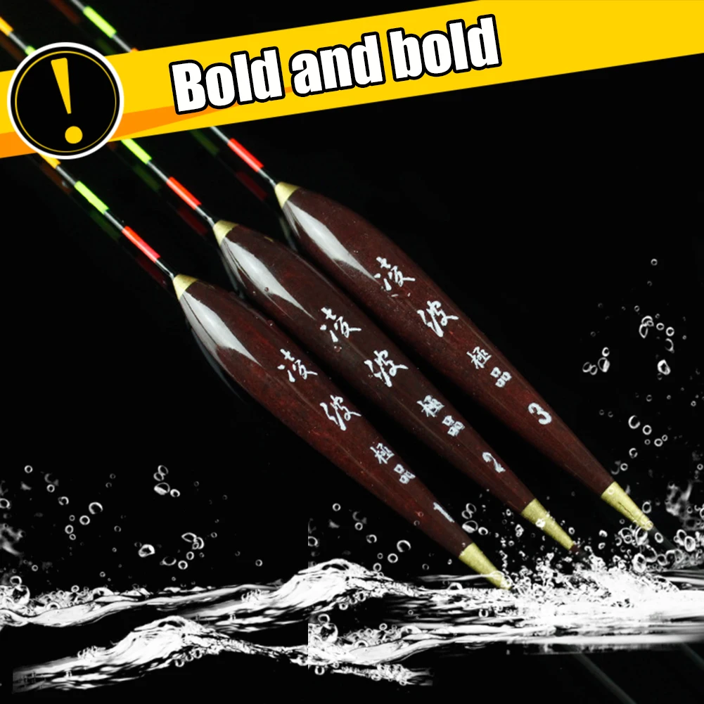 

3pcs fishing buoy wooden fluorescent high sensitivity float luminous buoy marking bold fishing light buoy fishing accessories