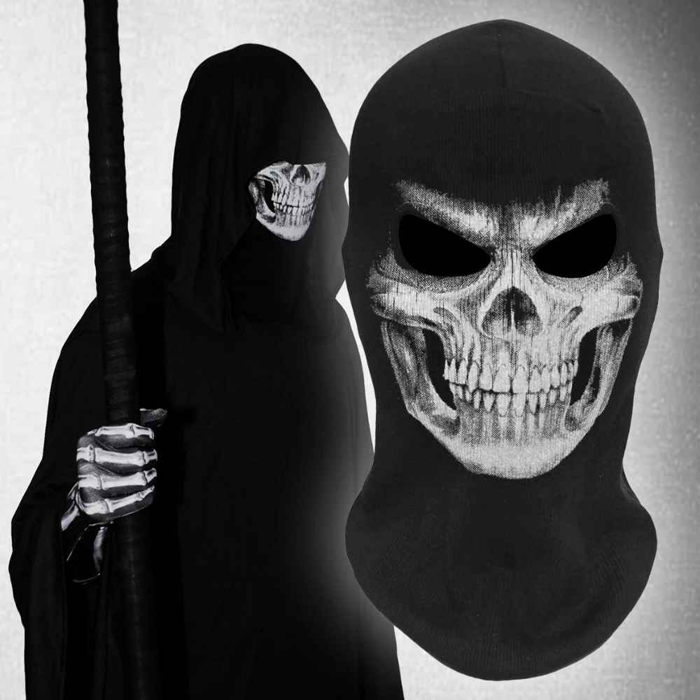 Дышащая Маска на все лицо для Хэллоуина Балаклава с капюшоном призраком и