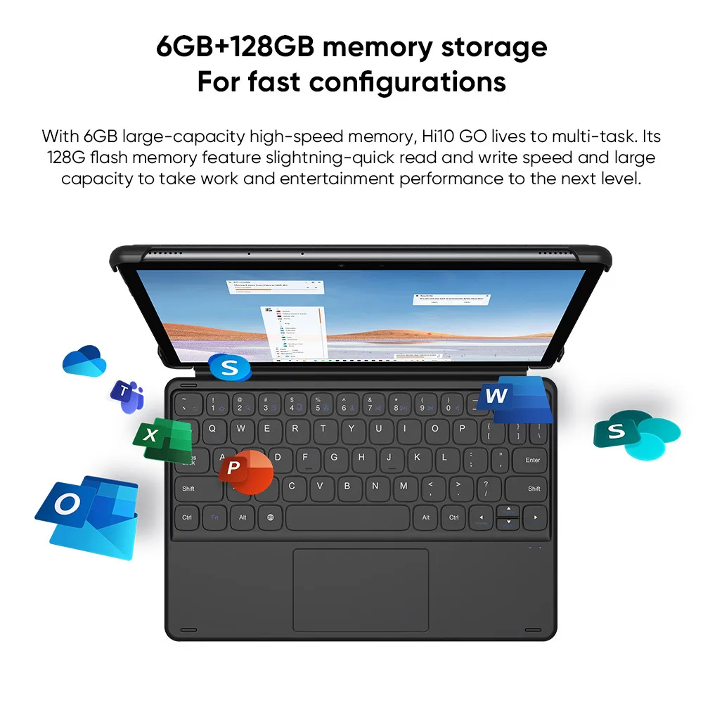 CHUWI Hi10 Go планшет с 10 1-дюймовым дисплеем процессором Intel Celeron N5100 ОЗУ 6 ГБ ПЗУ 1 Windows -