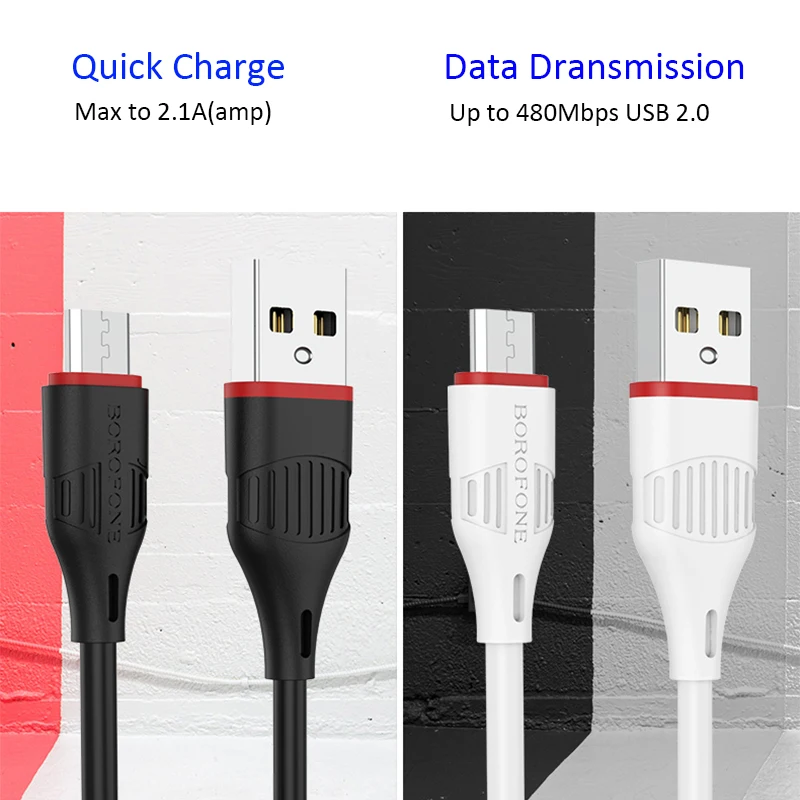 Мягкий Micro USB кабель HOCO 2 1 а м для Xiaomi Samsung Huawei Быстрая зарядка Kable Android | Мобильные
