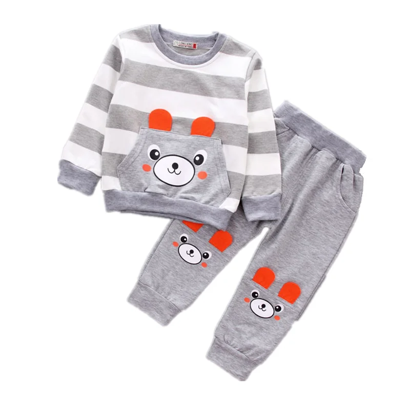 

New Fahion Spring Autumn Baby Girl Clothes Suit Children Boy Cotton T Shirt Pants 2Pcs/set Toddler Casual Costume Kids Tracksuit