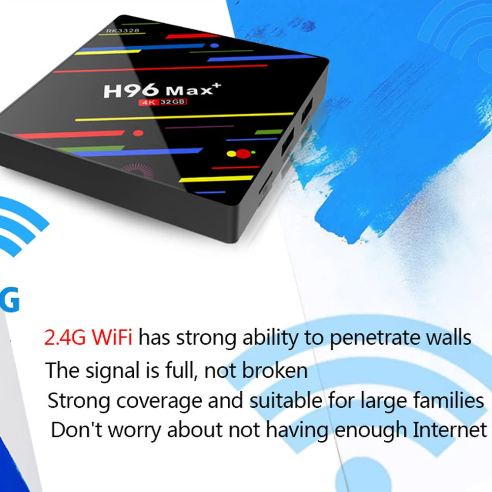 Умная ТВ приставка Mini H96 MAX Plus 4G RAM 32G ROM интеллектуальная Android 8 1 четырехъядерный Wifi