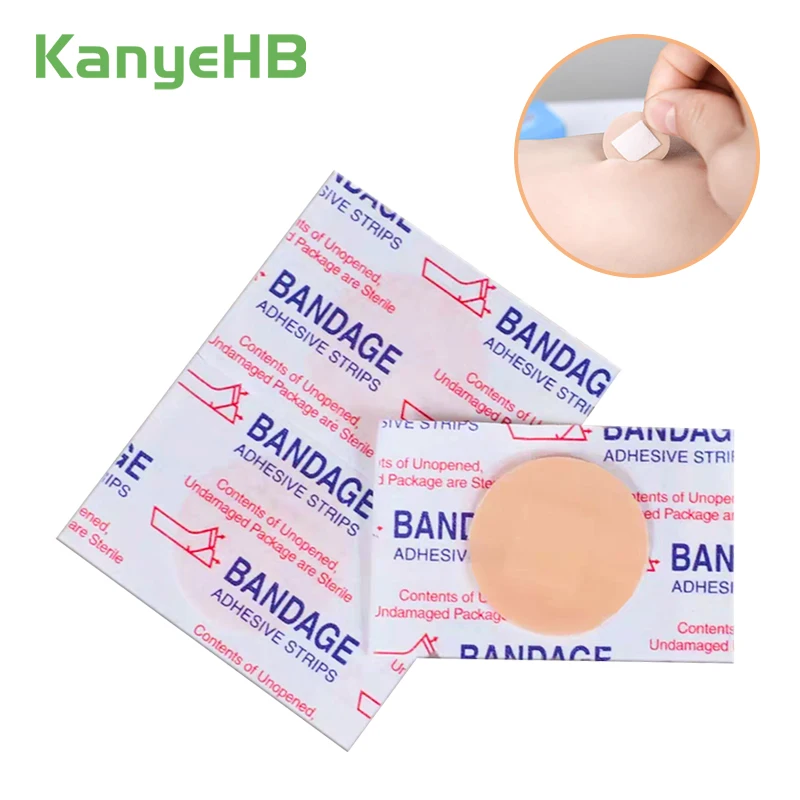 

200pcs Ultra-Thin Emergency Band Aid Wound Plaster Round Band-aid Breathable Waterproof Adhesive Bandage Medical Band-Aids A190