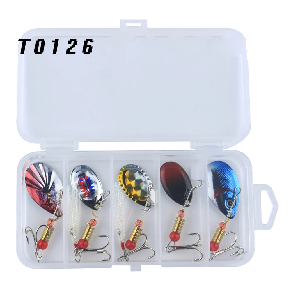 Olta 5 шт./кор. Спиннер рыболовные приманки набор снастей коробки VIB воблеры джиг