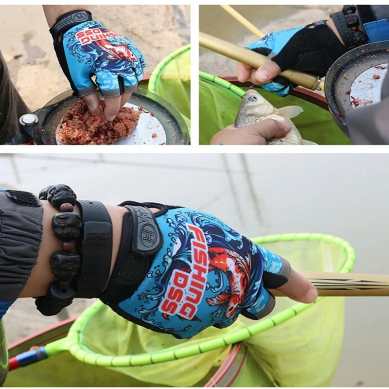 Уличные спортивные перчатки для рыбалки дышащие теплые анти-порезные прочные с