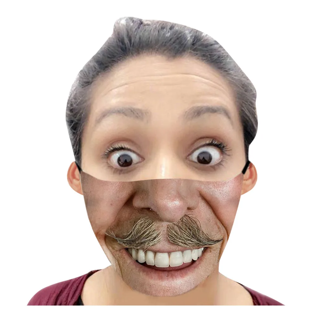 1 шт. унисекс для взрослых уход за кожей лица с смешное лицо уличная дышащая маска