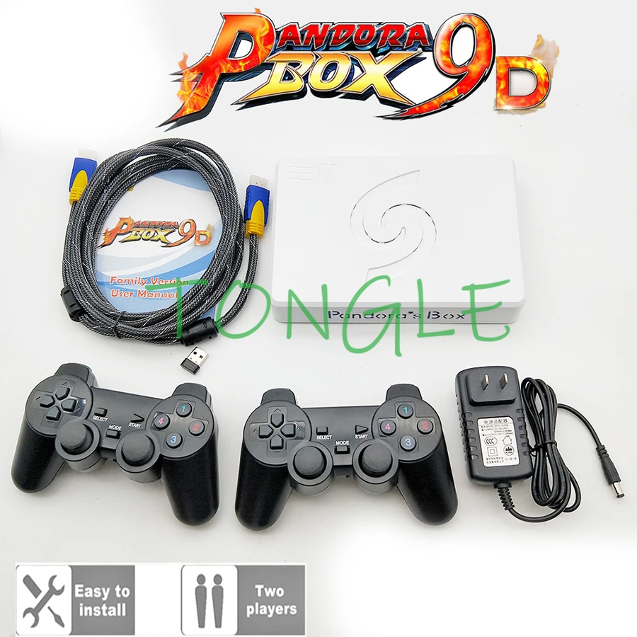 2 игрока беспроводная версия Pandora Box 9D 2500 В 1 Материнская плата HDMI/VGA выход + набор