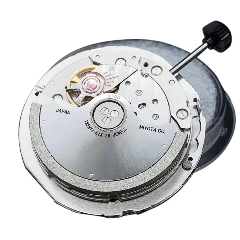 

9100 Automatic Mechanical Movement Top Luxury Brand Watch Replace Movt Parts Twenty-Six Jewels with White Datewheel