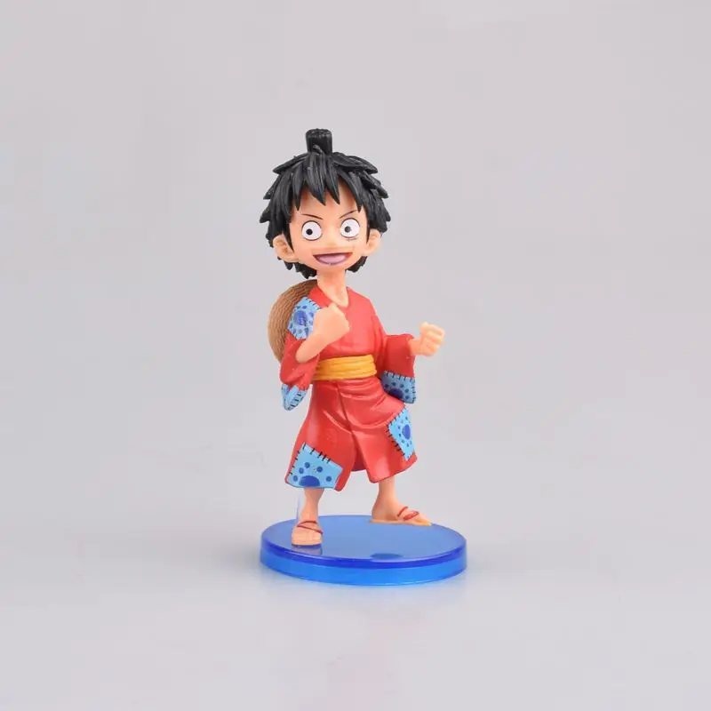 

10pcs One Piece Figure Luffy figure Zoro PVC Action Anime Zoro figure Peripherals Model Toy Desktop decoration Gift opp bag