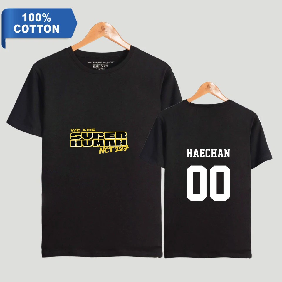 NCT 127 Новая летняя футболка с короткими рукавами и надписью WE ARE SUPERHUMAN 2019 новая