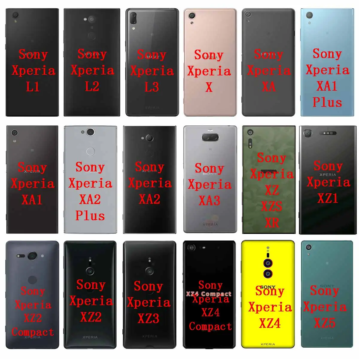 Силиконовый чехол из ТПУ для Sony Xperia X XA XA1 XA2 XA3 XZ XZ1 XZ2 XZ3 XZ4 L1 L2 L3 Plus | Мобильные