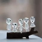 10 шт.компл. горшечные растения светящиеся куклы, креативные каучуковые экшн-фигурки мини дерево эльфы куклы модель светятся в темноте орнамент в стиле бонсай игрушки