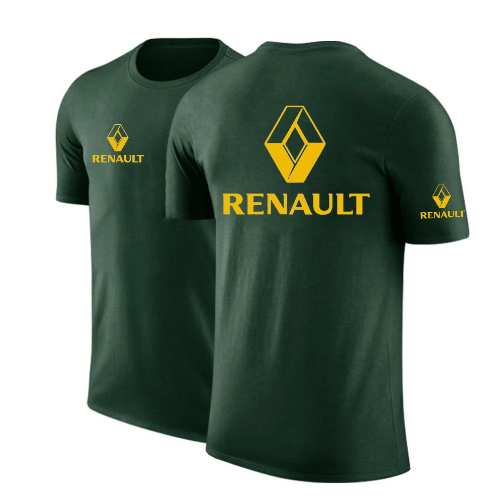 

2020 RENAULT CustomSummer Comfortable Men PrintMotors T-shirts Sleeve O-neck Solid Color Decal Loose Tshirt Casual Men Bottoming