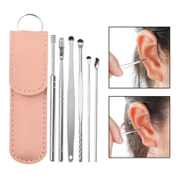 6pcs ear cleaner wax removal tool earpick sticks earwax remover curette ear pick cleaning ear cleanser spoon health care earpick