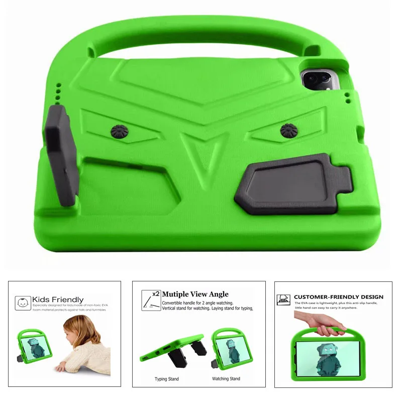 

Kids Tablet cover shock proof EVA foam Hand-held Stand Cover For iPad Mini 2 3 4 Air 1 2 3 4 ipad 2 3 4 10.2 pro11 Case
