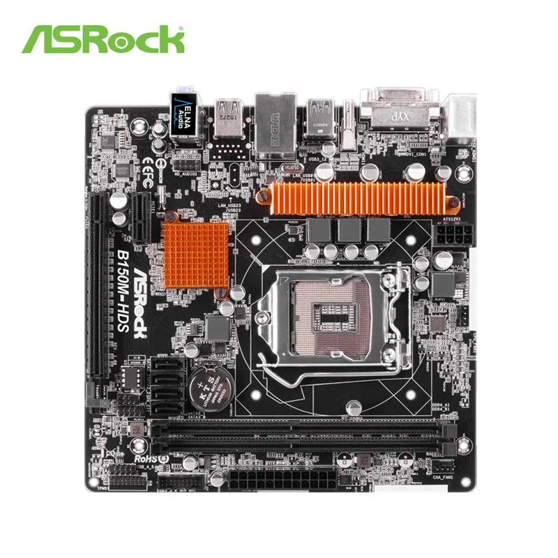 Б/у оригинальная B150M-HDS HDMI B150 материнская плата для ASRock B150M-HDS настольная плата 4SATA3 DDR4