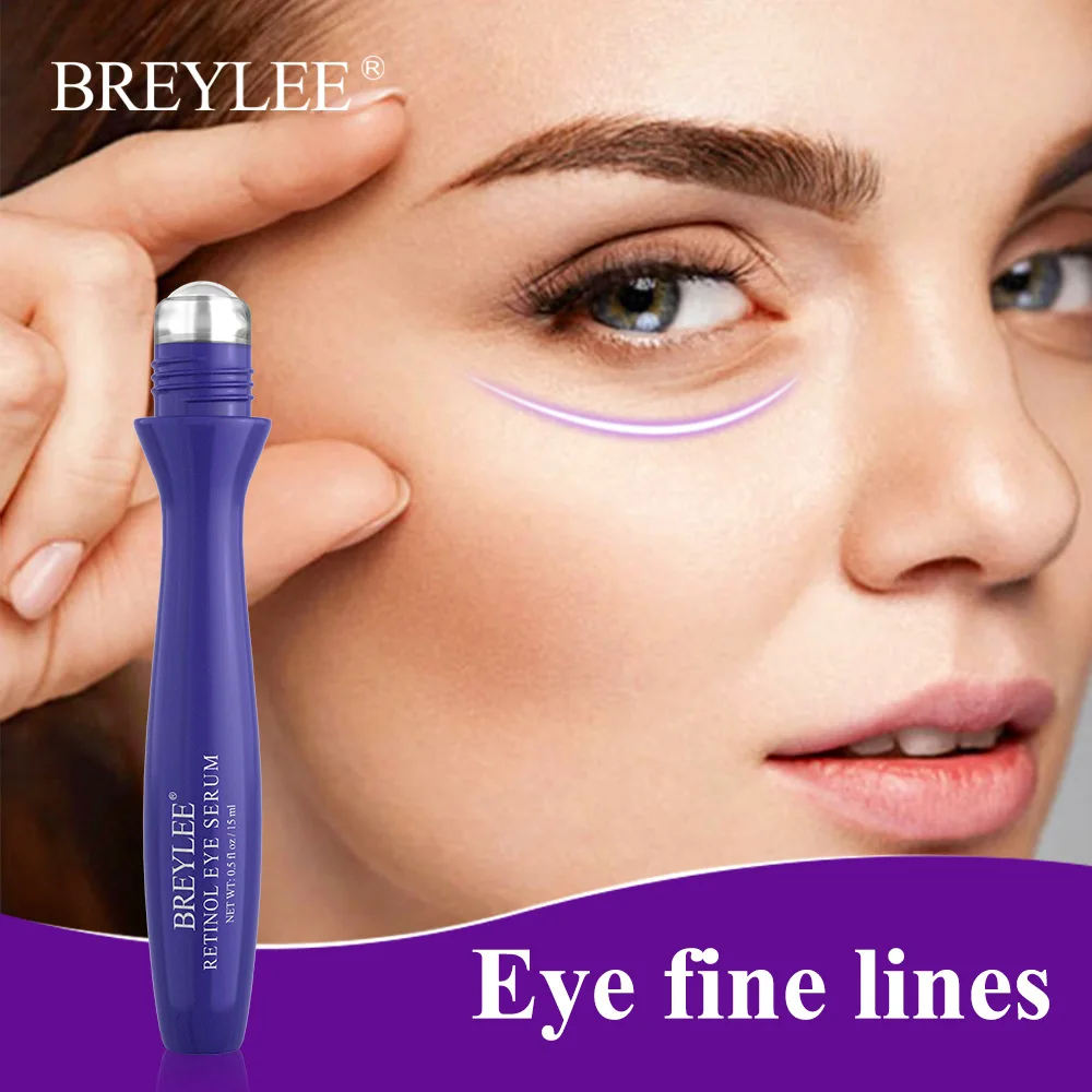 

BREYLEE Retinol Eye Serum Anti Wrinkle Reduce Fine Lines Eye Bag Dark Circle Anti-Aging Lifting Firming Eye Roller Eye Skin Care