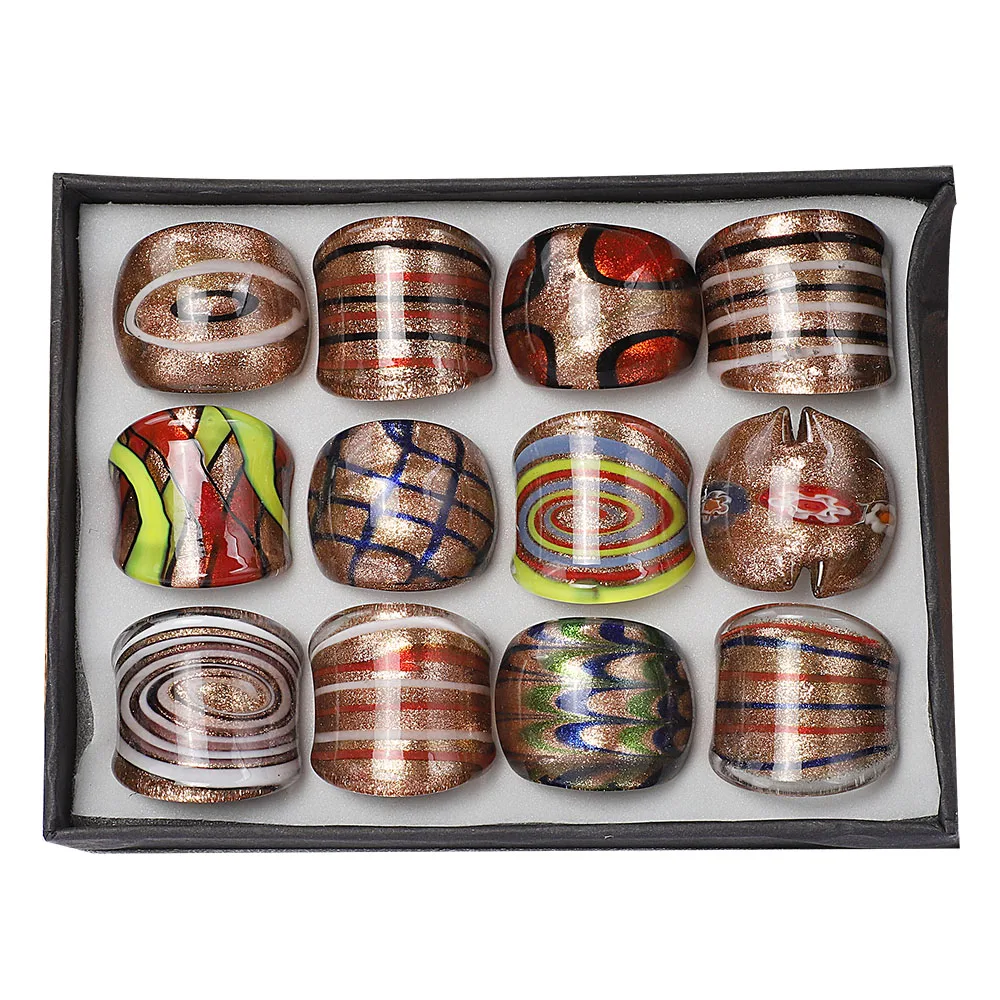 Кольцо из муранского стекла в ассортименте для мужчин и женщин стильное