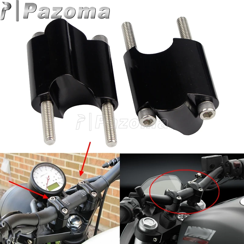 Черный мотоцикл 2 &quotRise Руль Riser 1&quot Ручка Бар Расширение Комплект для Harley Sportster XL