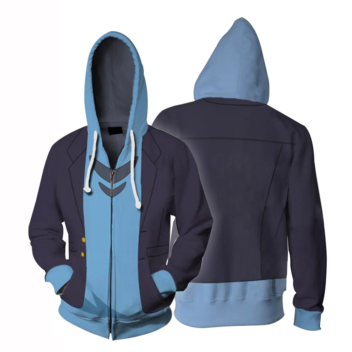 

3D Hoodie SSSS.DYNAZENON Costumes Gauma Cosplay Hoodie Asanaka Yomogi Unisex Hooded Zipper Polyester Jacket for Autumn