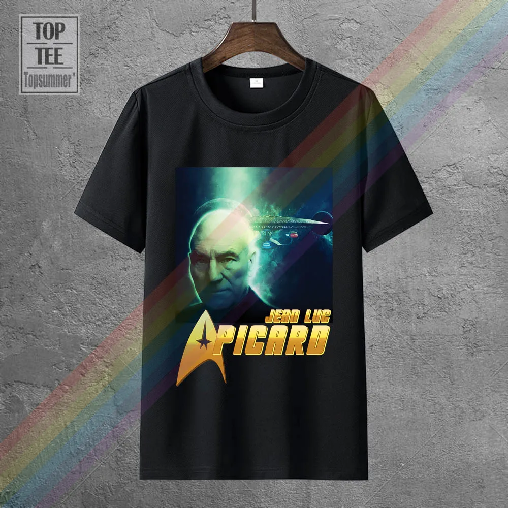 

Jean-Luc Picard Tee-Shirt Retro Gothic T Shirt Funny Oversized Tops Aesthetic T Shirts Horror Skull Tshirts