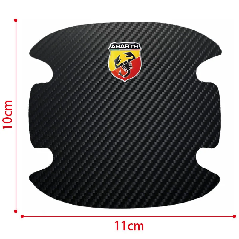 4 шт. 3D волоконная Автомобильная Наклейка защитная наклейка на дверную ручку