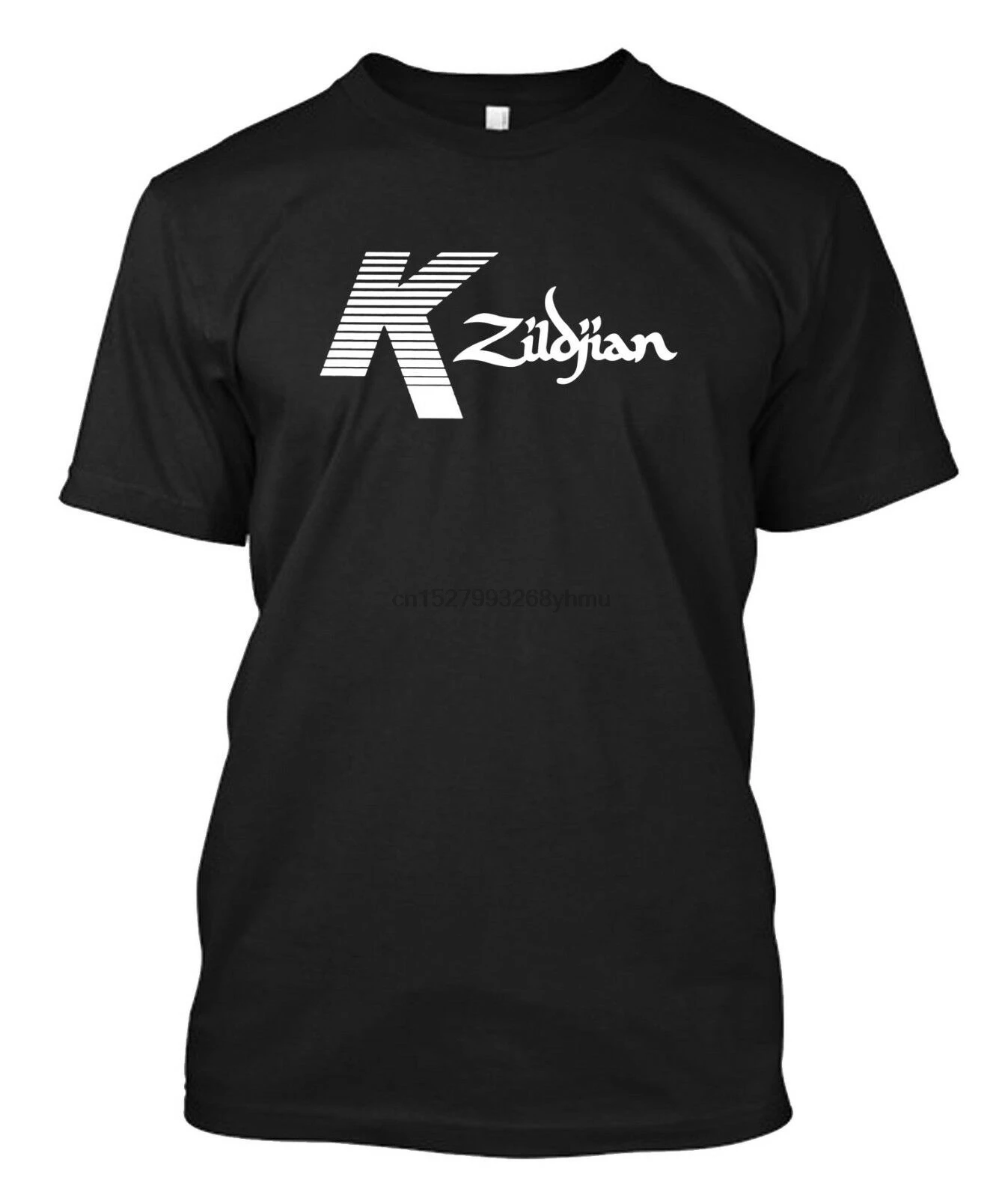 Zildjian K ударные барабаны с логотипом-черная футболка на заказ | Мужская одежда