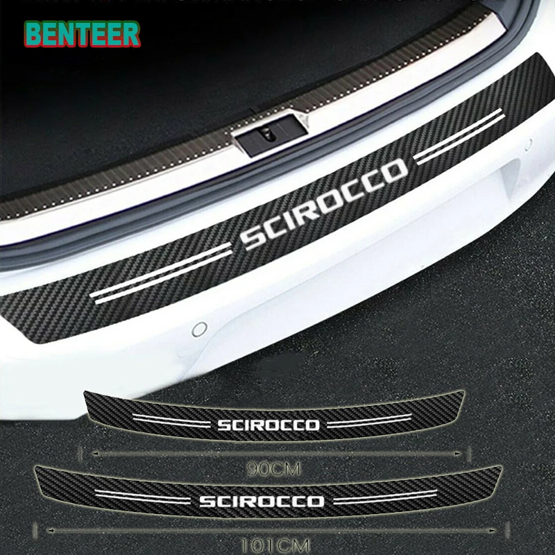 

Carbon fiber car rear bumper decals sticker for VW VK Volkswagen GTI R Scirocco