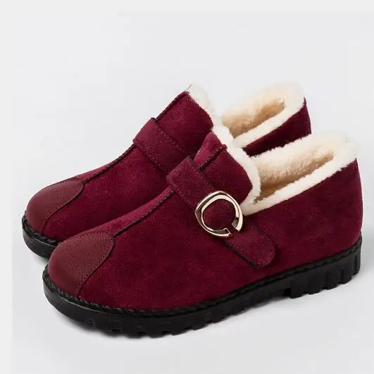 Cotton shoes Новая осенне-зимняя обувь из хлопка теплая обувь для мам на плоской нескользящей подошве модная женская обувь в Корейском стиле зимние женские ботинки - Цвет: Cotton shoes