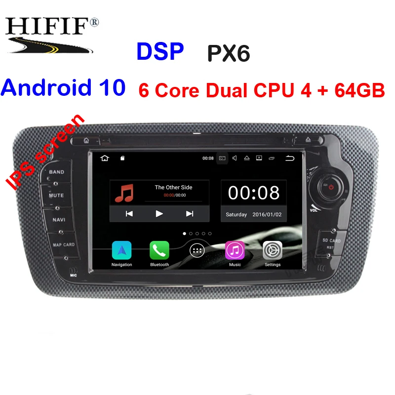 PX6 2Din Авто Радио Android 10 для Seat Ibiza 2009 2010 2011 2012 2013 CANBUS Автомобильный мультимедийный