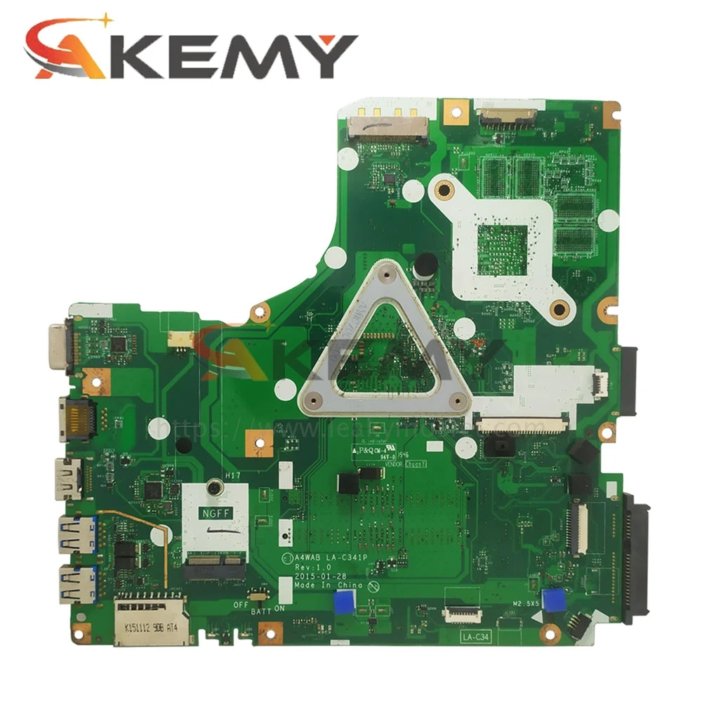 

Akemy Laptop Motherboard For ACER Aspire E5-473 i3-4005U Mainboard LA-C341P N16V-GM-B1 SR1EK DDR3
