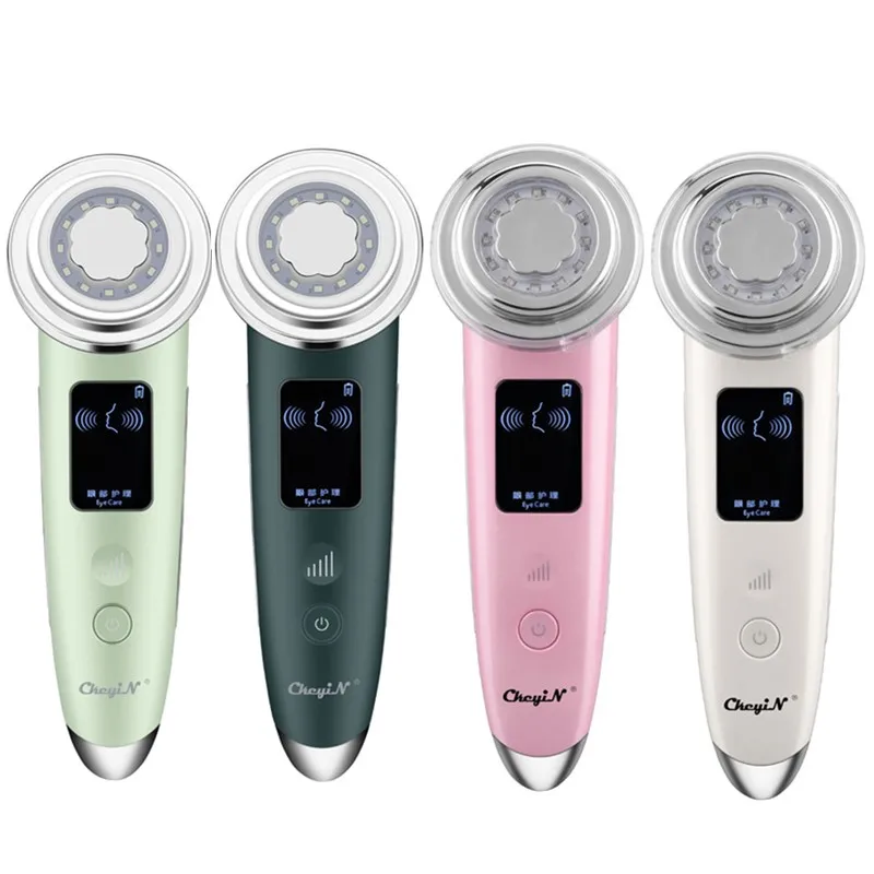 

CkeyiN RF EMS LED Light Facial Beauty Device Antiy Aging Face Lifting Cleaning Eye care Nutrition Import Wrinkles Removal 48