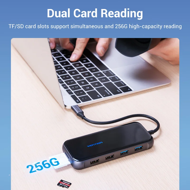 USB-хаб Vention с Type-C 4K HDMI RJ45 VGA мультиusb 3 0 PD-адаптер для MacBook Pro 2020 USB-C 1 разветвитель 10 в