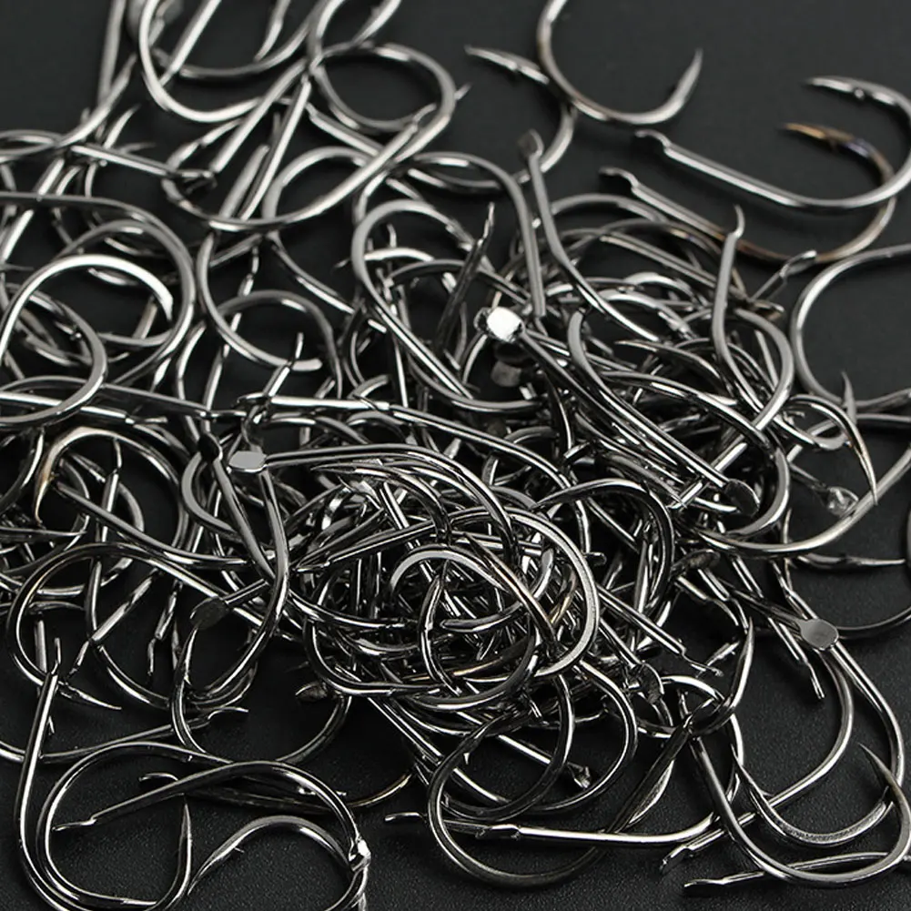 

Fishing Hooks Barbed Bait High Carbon Steel 10 Sizes With Plastic Box For Freshwater Sea 500PCS Pesca Fishing Accessories