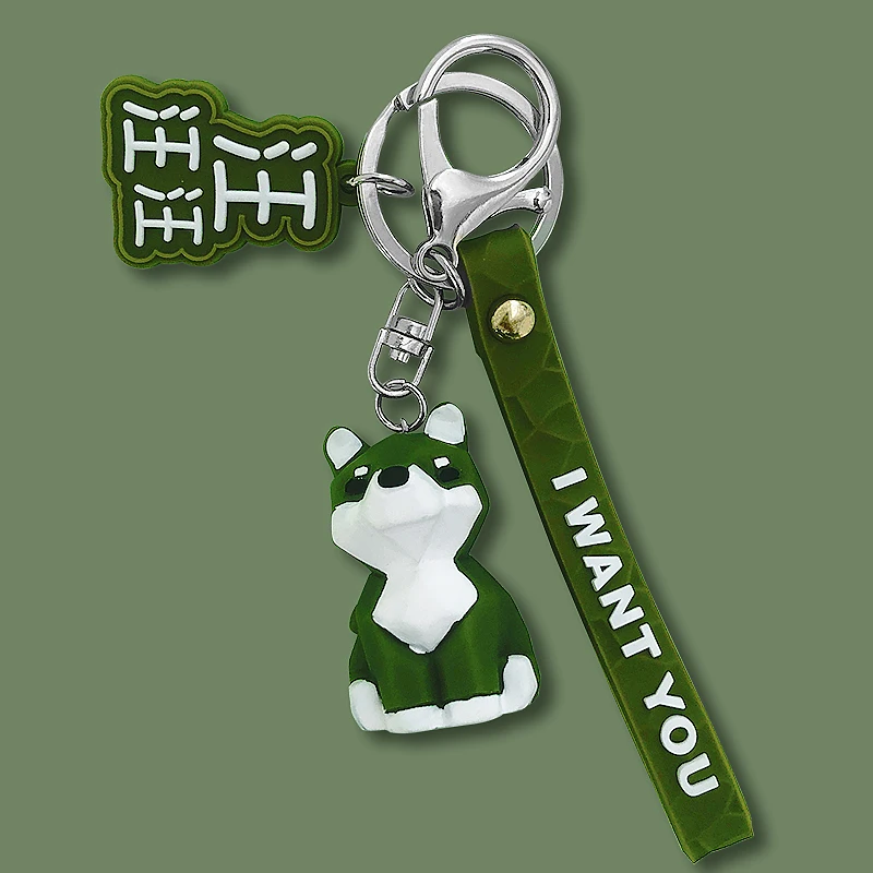 4 цвета милые животные брелки с собаками Хаски белая женская связка для ключей в