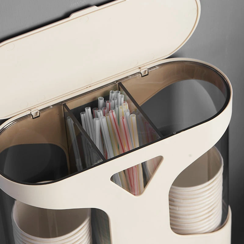 

Wall Mount Disposable Paper Cup Coffee Cup Dispenser Cup Holder Straw Holder Automatic Drop Cup Taker for Home