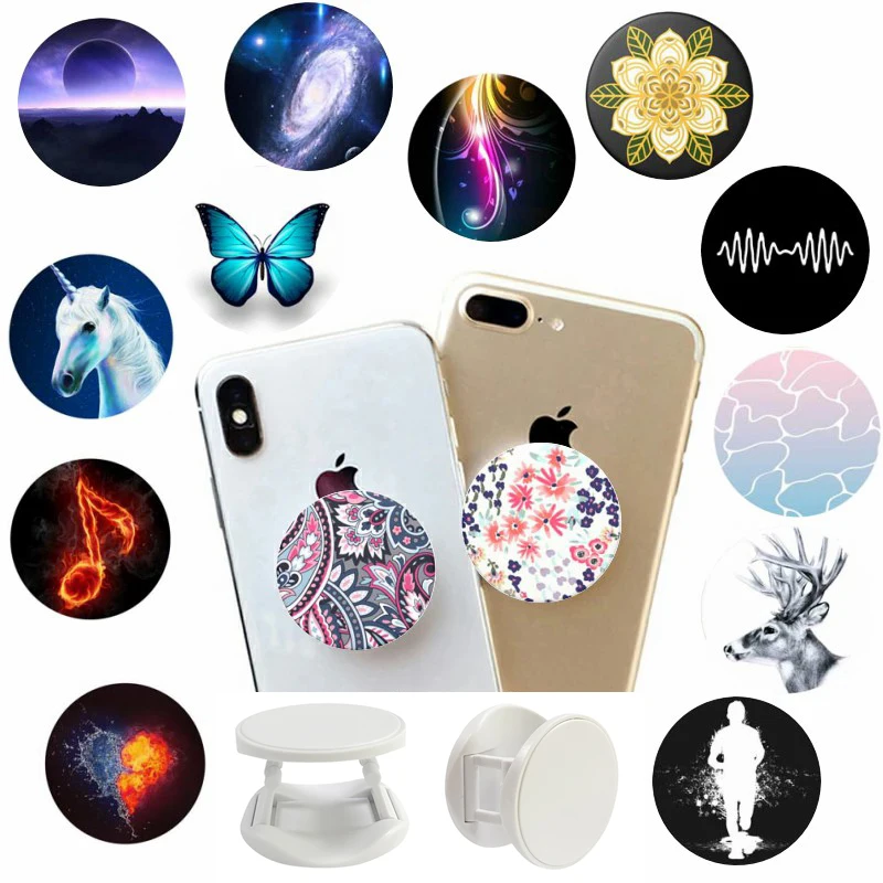

DIY попсокет Finger Ring Phone Holder Round Portable Folding Mobile Phone Stand Air Expanding Pocket Socket Stand and Grip