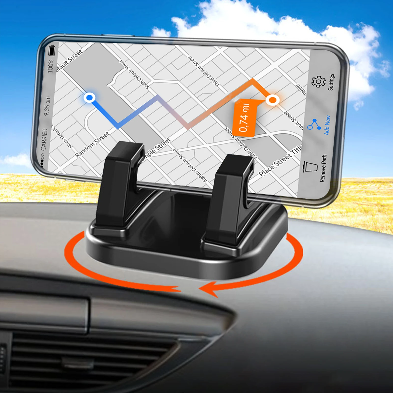 Автомобильный держатель для телефона с поворотом на 360 градусов, поддержка мобильного телефона для смартфона, автомобильный держатель-подс...