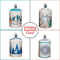 cotton linen printing cloth art drinking cover fountains barrels water dispenser dust household protector case