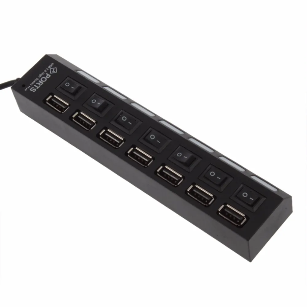 

Universal 7 Port USB HUB charge 2.0 Super High Speed HUB Sharing Switch For Laptop PC Portable Hub Laptop Accessories