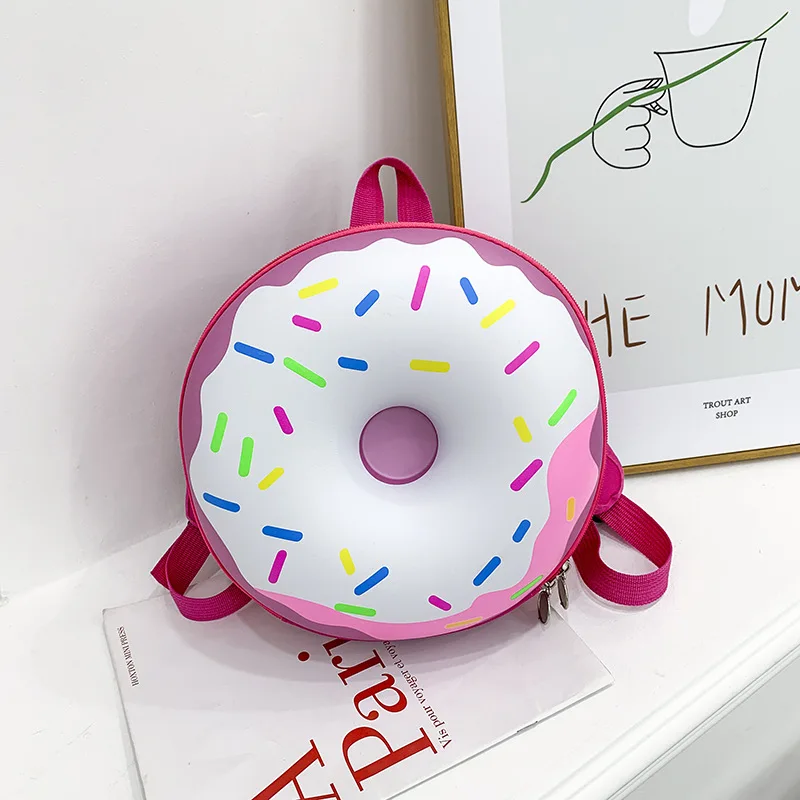2021 New Kids Birthday Lovely Donut Rainbow Backpack Kids Kindergarten School Book Bag Casual Bagpack Vintage Bags for Children