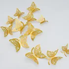 12 шт., 3D наклейки на стену в виде бабочек