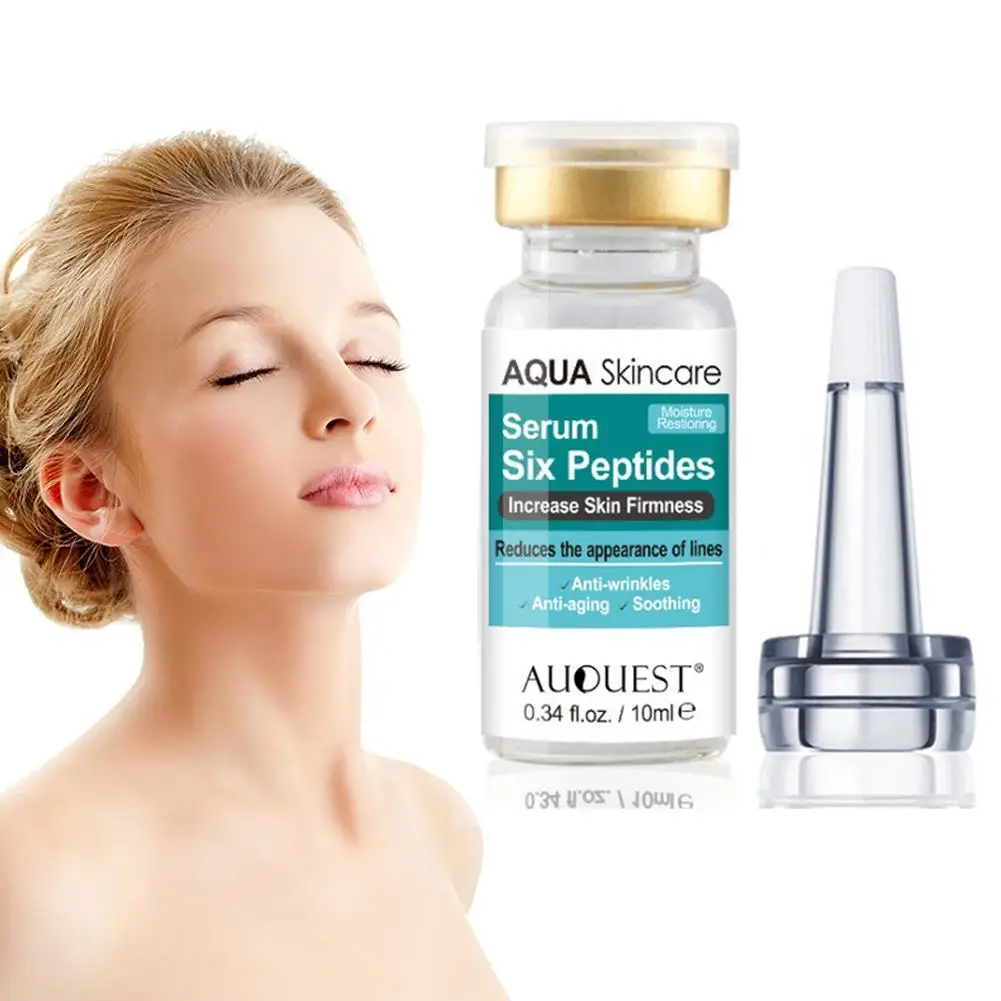 

10ml Skin Care Cream Six Peptides Serum Liquid Hyaluronic Acid Anti-aging Anti-wrinkles Whitening Collagen Face Lift