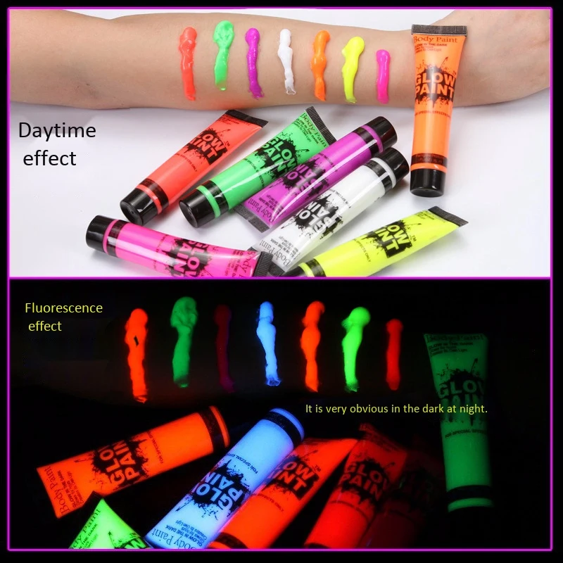 14 шт./компл. светящаяся краска для тела пигмент человеческого неоновые