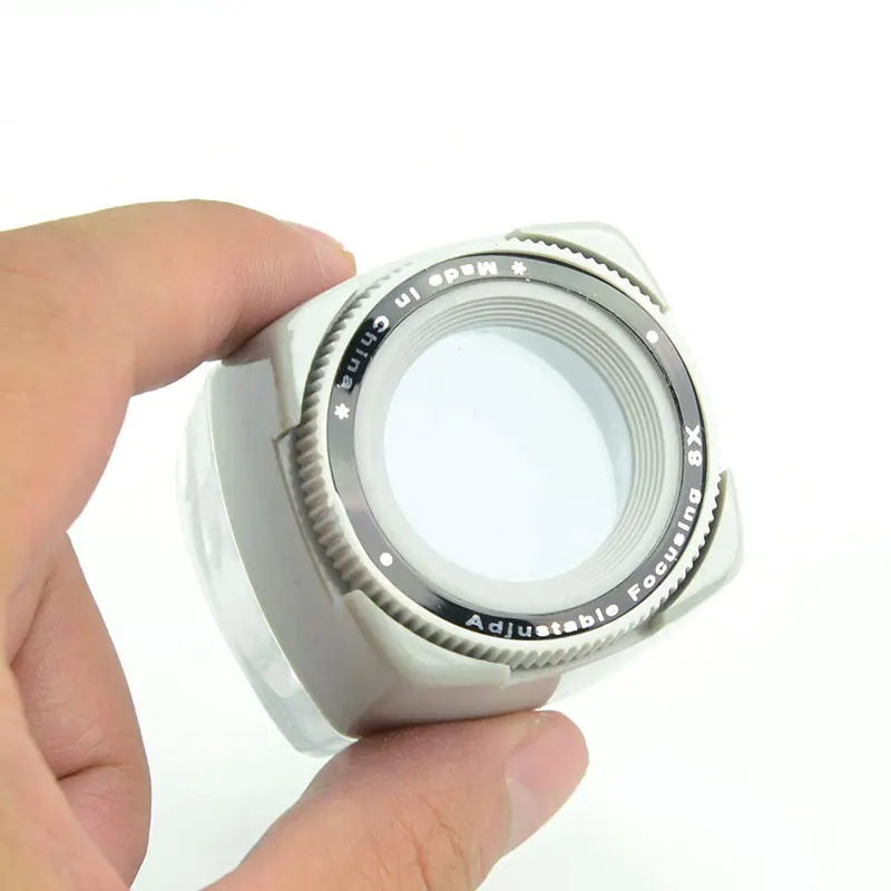

8X Adjustable Focus Cylinder Magnifying Glass Portable Eye Loupe Pocket Desktop Magnifier Loupe Reading Printing Tool