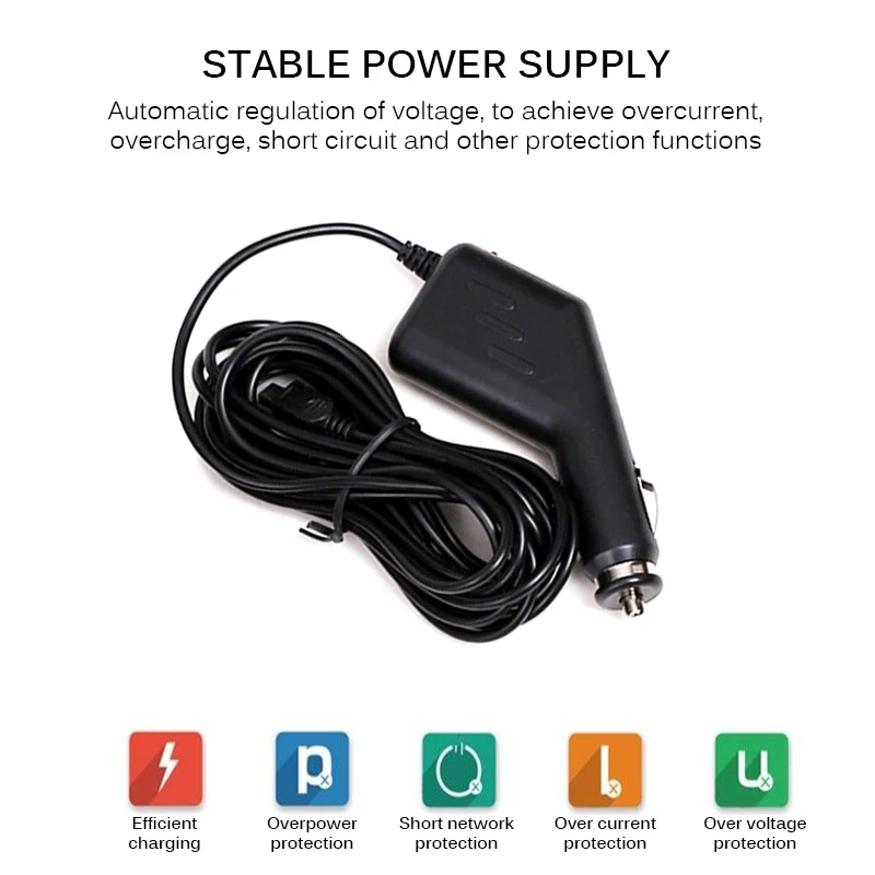 Изогнутое автомобильное зарядное устройство Onever с мини USB 3 5 м В а 2 портами для