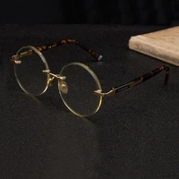 rimless glass sunglasses man woman natural crystal stone round sun glasses vintage driver shades male anti eye dry scratch uv400