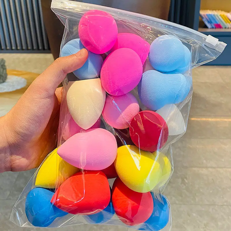 

New Beauty Egg Bag Packed Super Soft Do Not Eat Pastel Makeup Egg Makeup Sponge Egg Puff Diagonal Cut Wet and Dry Makeup Tool